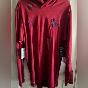 Nike DriFit St. Louis Cardinals Hoodie with Navy Logo
